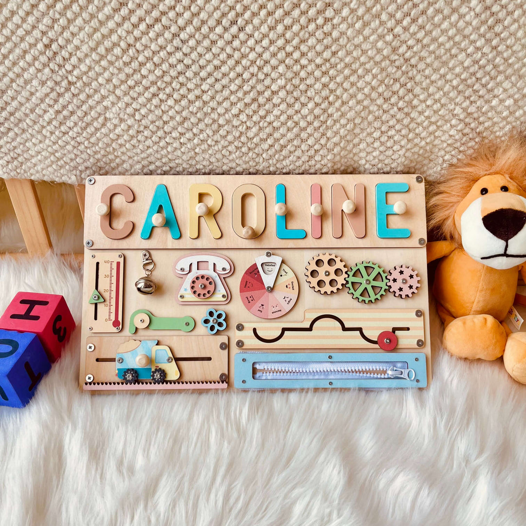 Personalised Montessori Busy Board for Kids