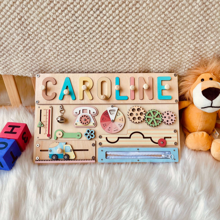 Personalised Montessori Busy Board for Kids