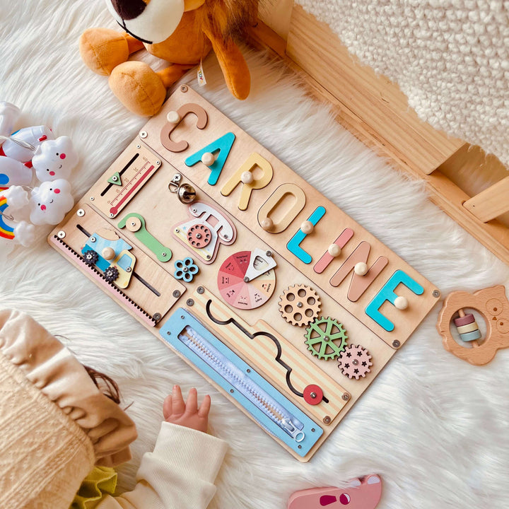 Personalised Montessori Busy Board for Kids