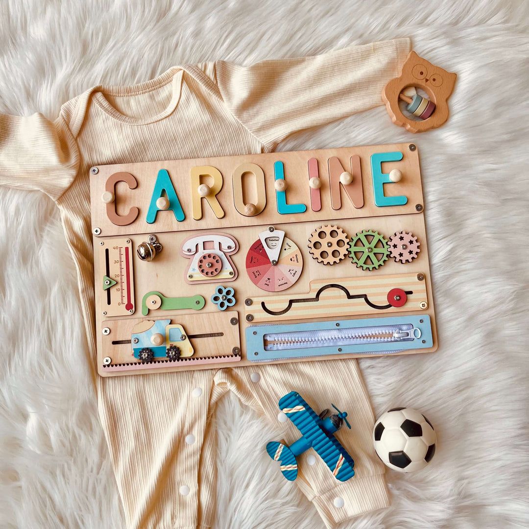 Personalised Montessori Busy Board for Kids