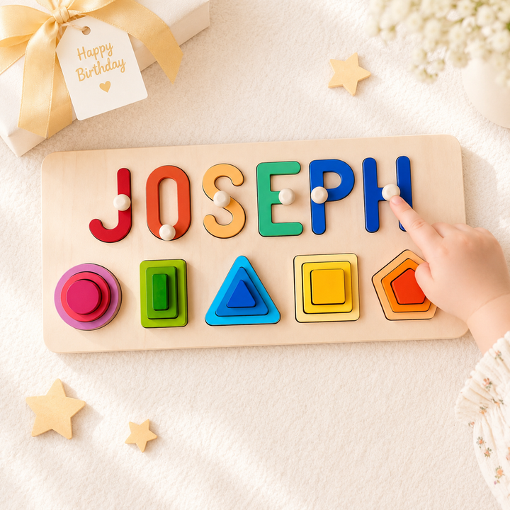 Personalised Wooden Baby Name Stacking Toy