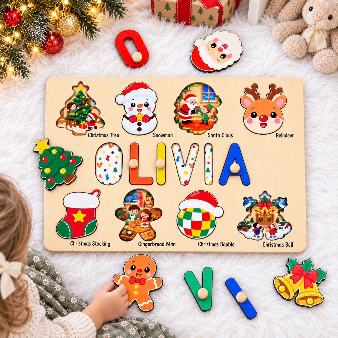 Personalized Wooden Name Puzzle Gift for Kids woodemon