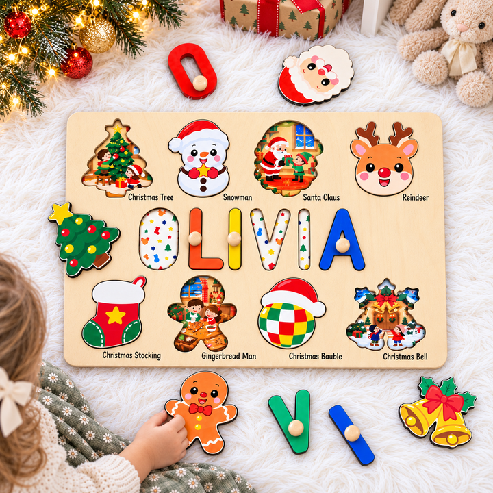 Personalized Wooden Name Puzzle Gift for Kids woodemon