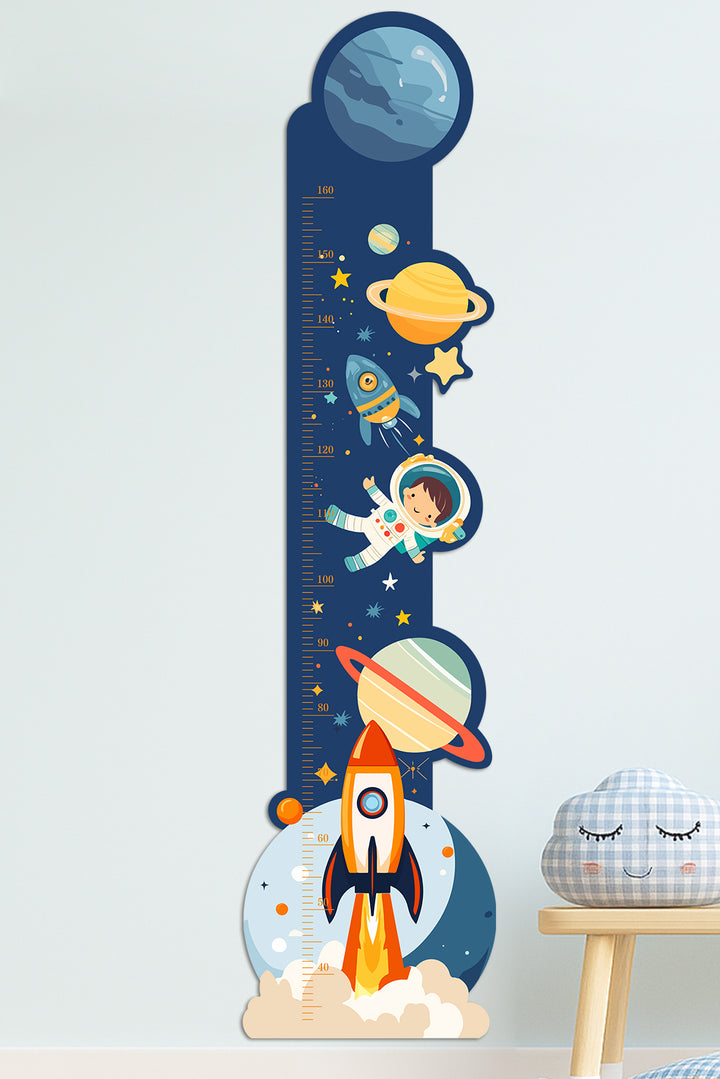 Personalised Wooden Space Height Growth Chart for Kids