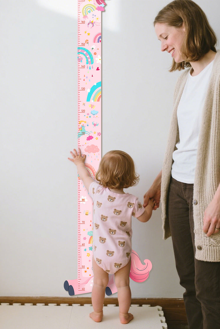 Personalised Wooden Unicorn Height Growth Chart for Girls
