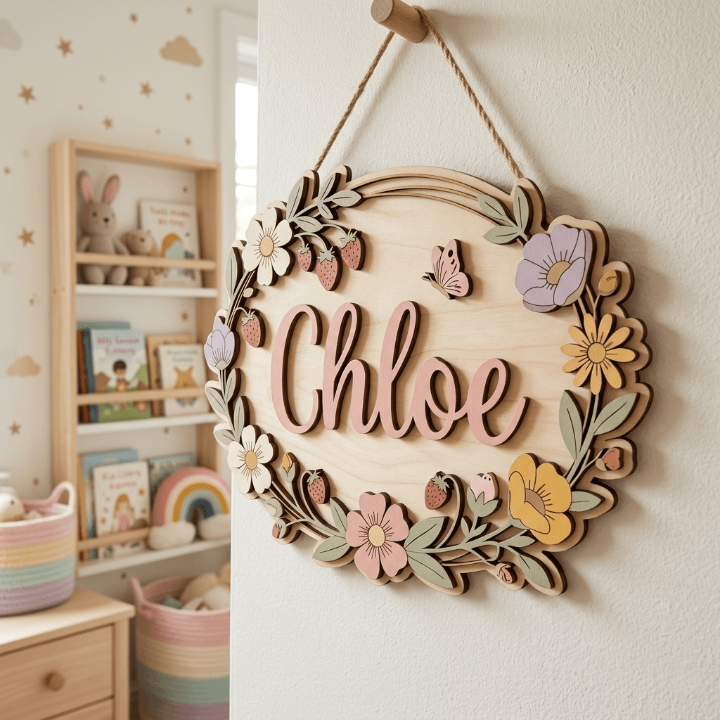 Personalised Kids Name Sign for Door & Wall