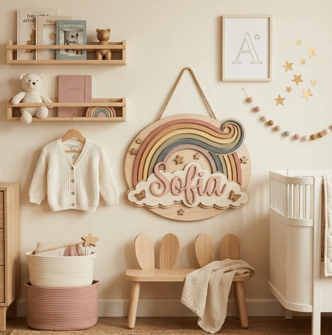 Personalised Kids Name Sign for Door & Wall