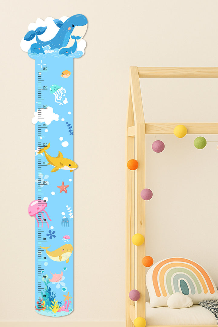 Personalised Ocean Theme Wooden Growth Chart for Kids