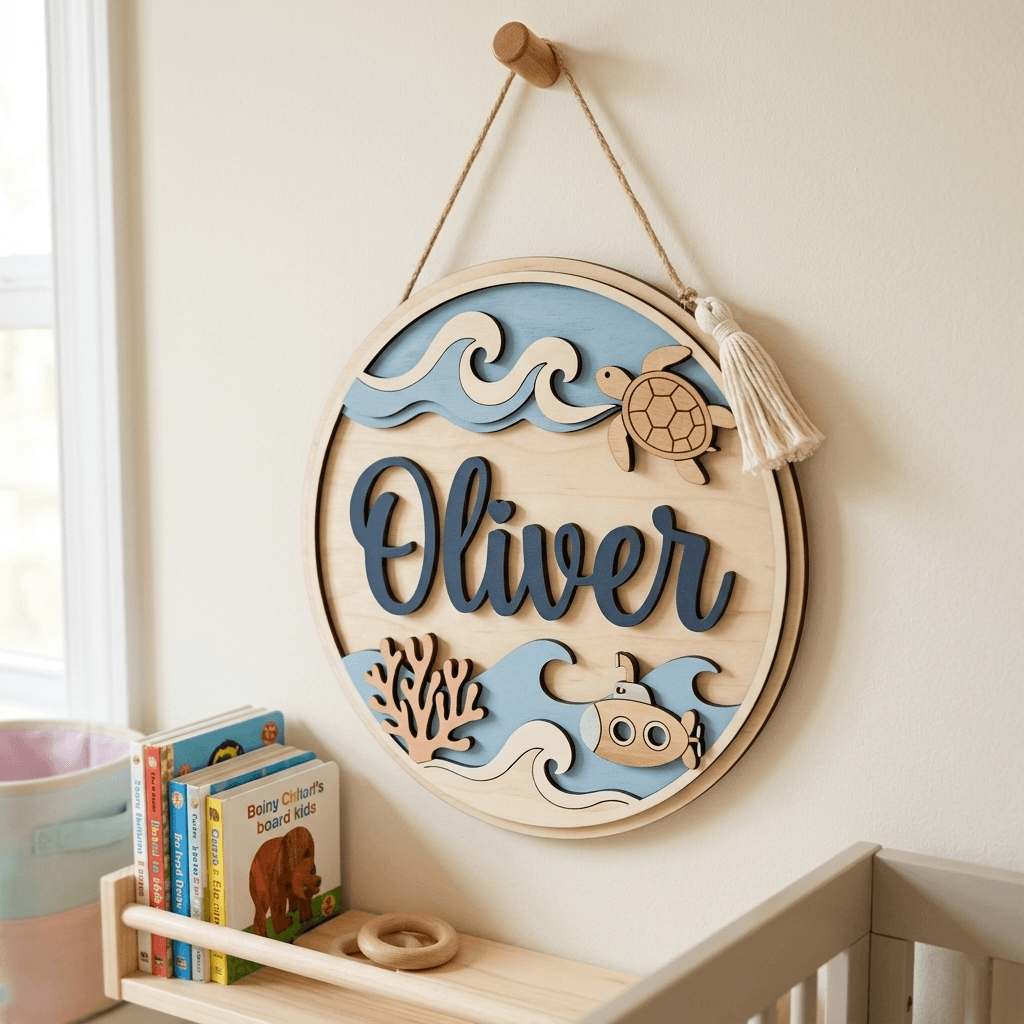 Personalised Kids Name Sign for Door & Wall