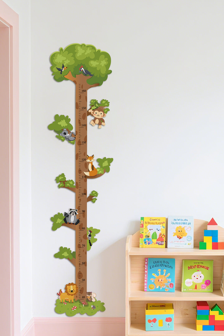 Personalised Wooden Forest Animal Tree Growth Chart