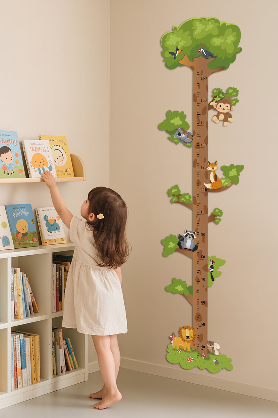 Personalised Wooden Forest Animal Tree Growth Chart