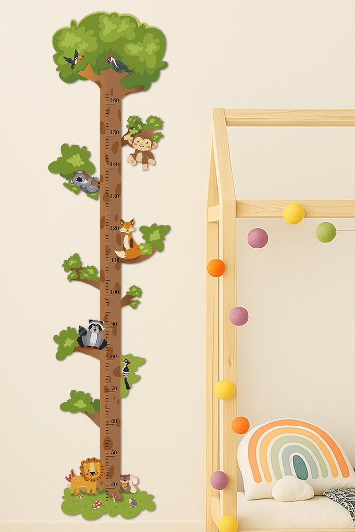 Personalised Wooden Forest Animal Tree Growth Chart