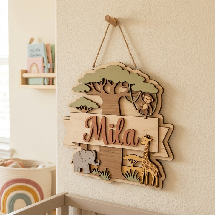 Personalised Kids Name Sign for Door & Wall