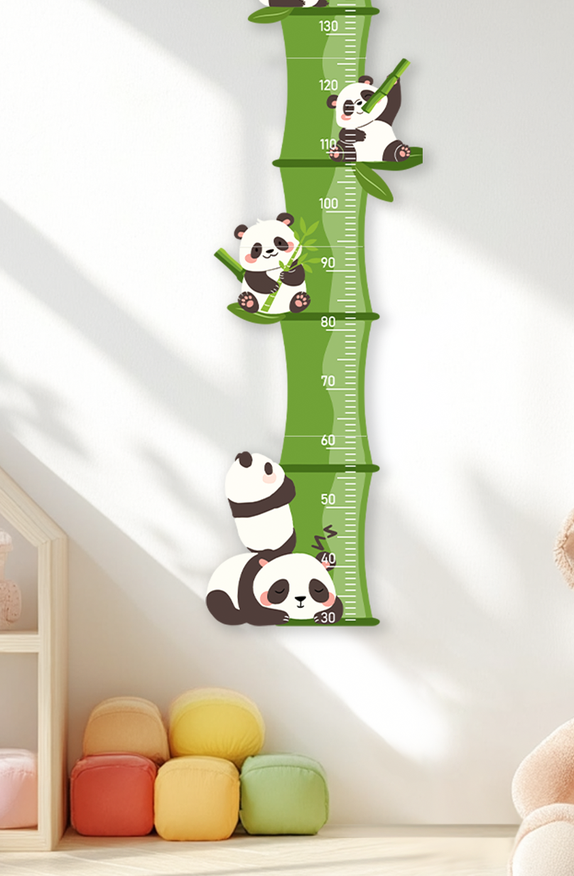Personalised Wooden Panda Bamboo Growth Chart