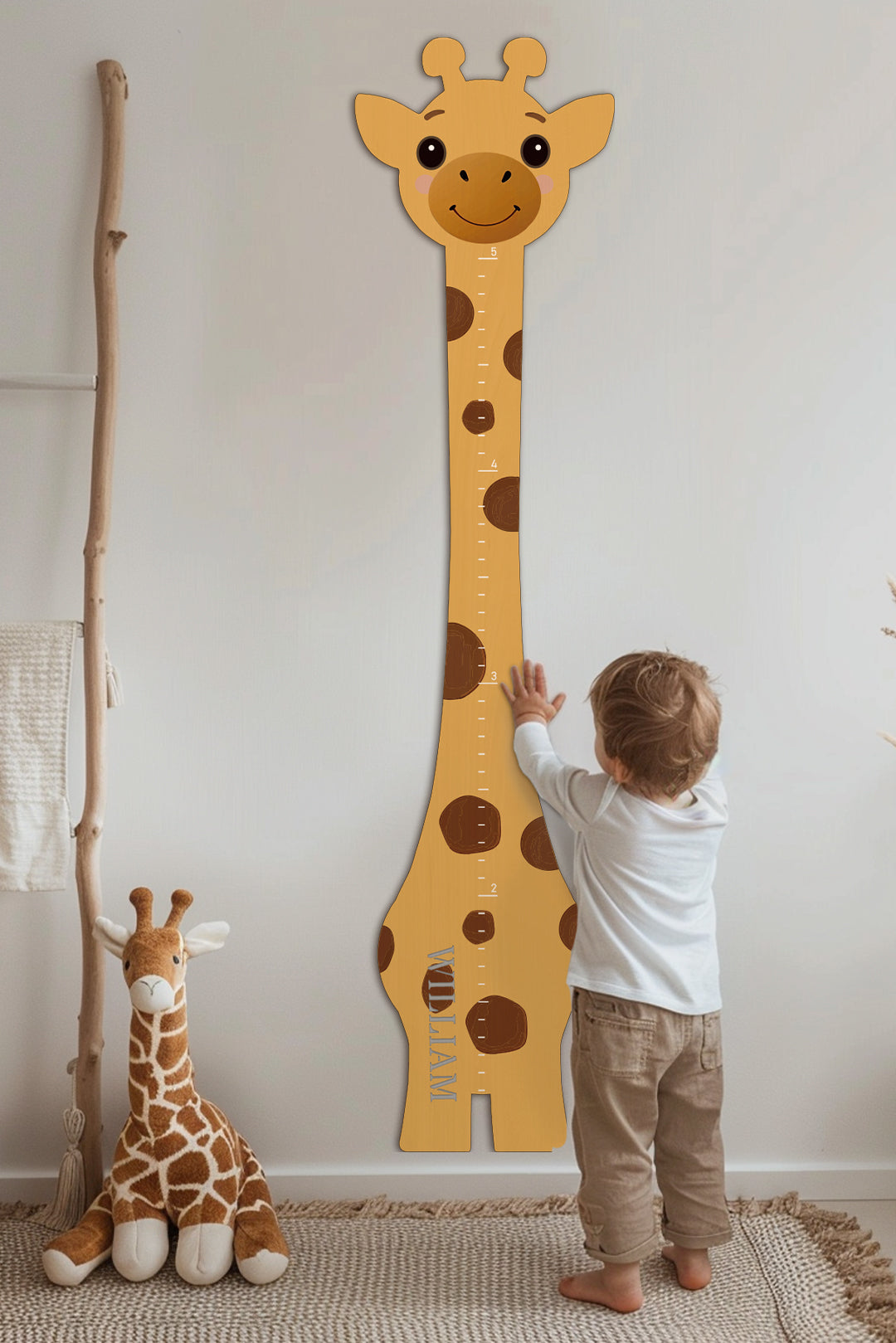 Personalized Wooden Giraffe Growth Chart Ruler