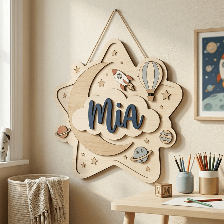 Personalised Kids Name Sign for Door & Wall