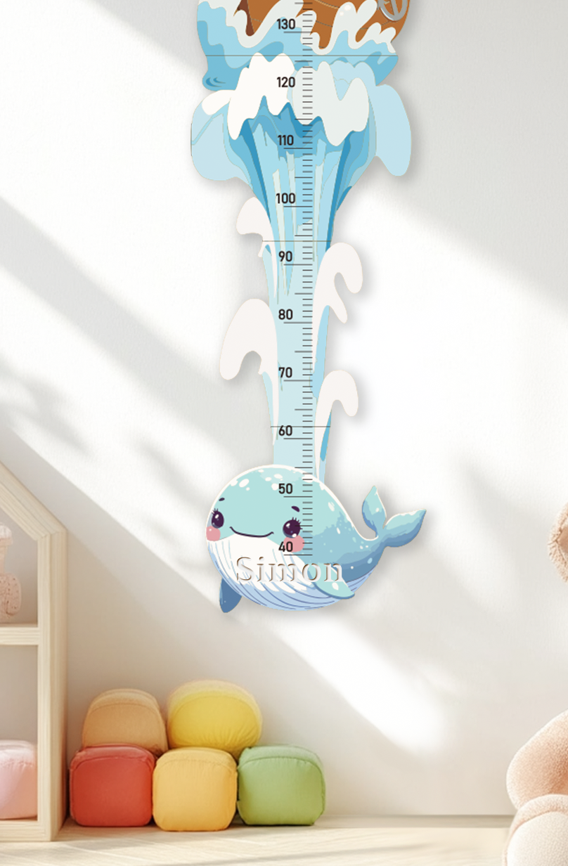 Personalised Wooden Pirate Adventure Growth Chart for Kids