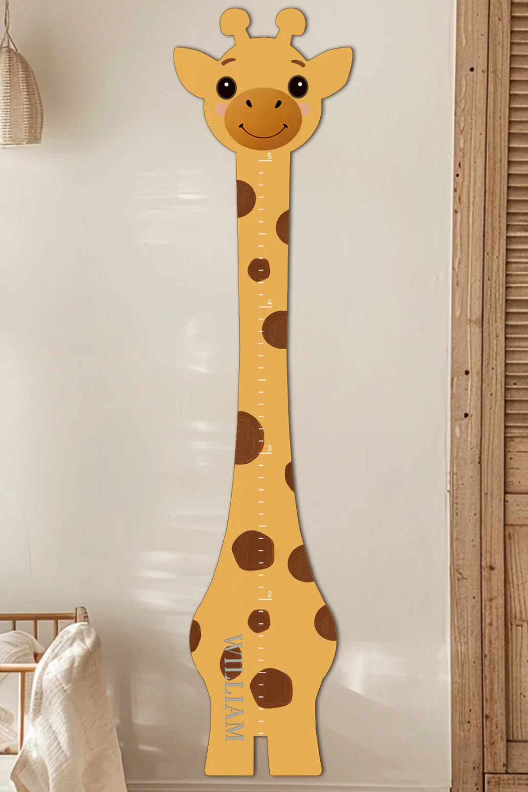 Personalized Wooden Giraffe Growth Chart Ruler