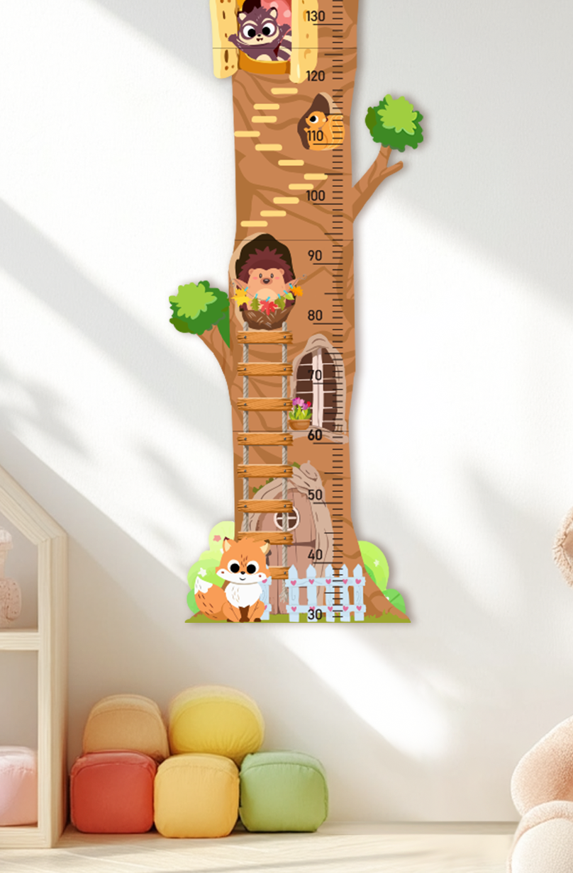 Personalised Wooden Treehouse Growth Chart