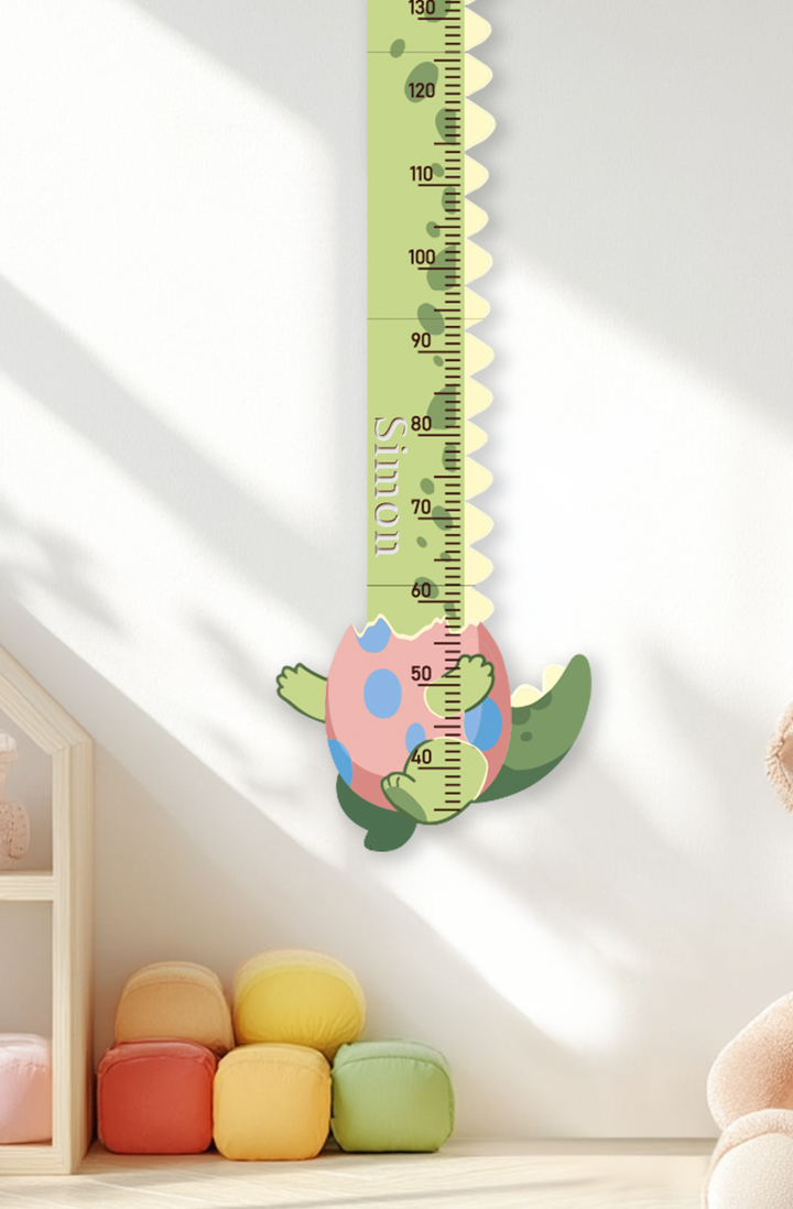Personalised Wooden Cute Dinosaur Growth Chart for Kids