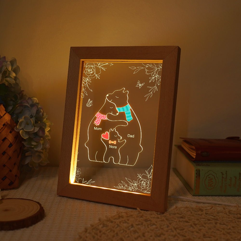 Personalized Bears Name Family Night Light