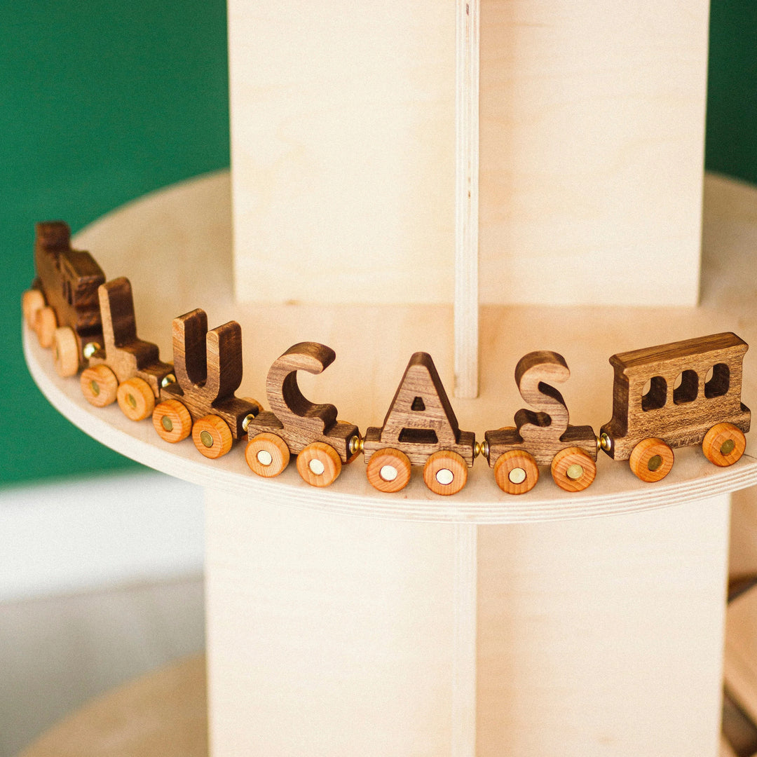 Personalised Wooden Train Set With Name