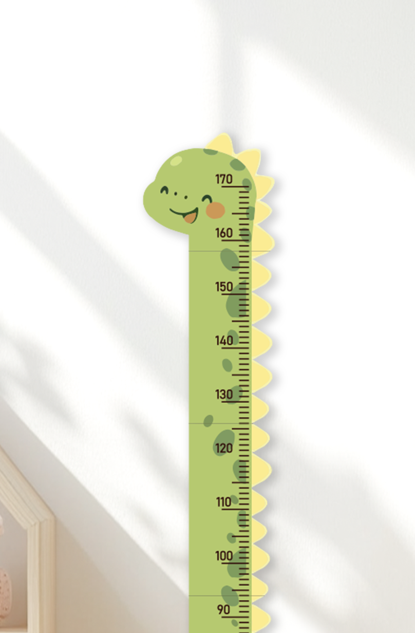 Personalised Wooden Cute Dinosaur Growth Chart for Kids