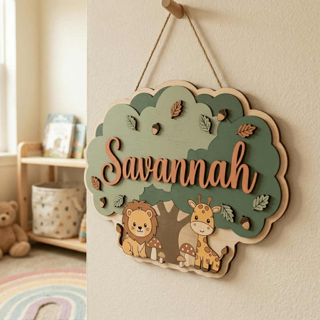 Personalised Kids Name Sign for Door & Wall