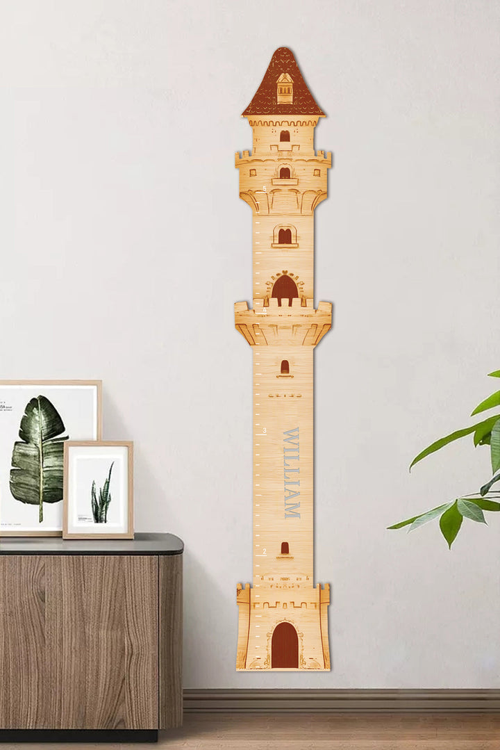 Personalized Wooden Castle Growth Chart Ruler