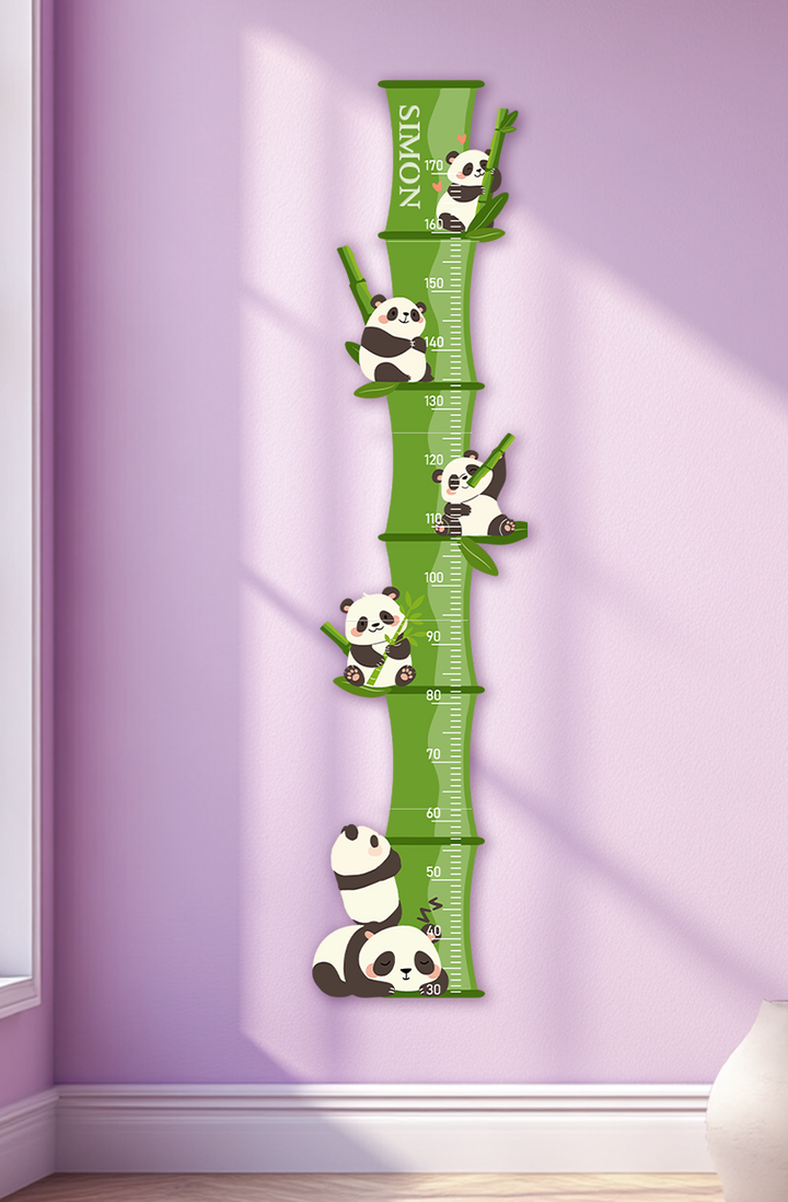 Personalised Wooden Panda Bamboo Growth Chart
