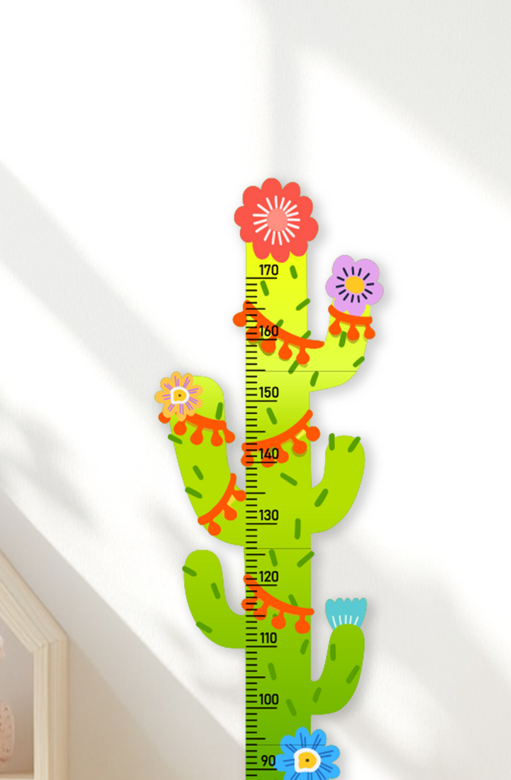 Personalised Cactus Wooden Growth Chart for Kids