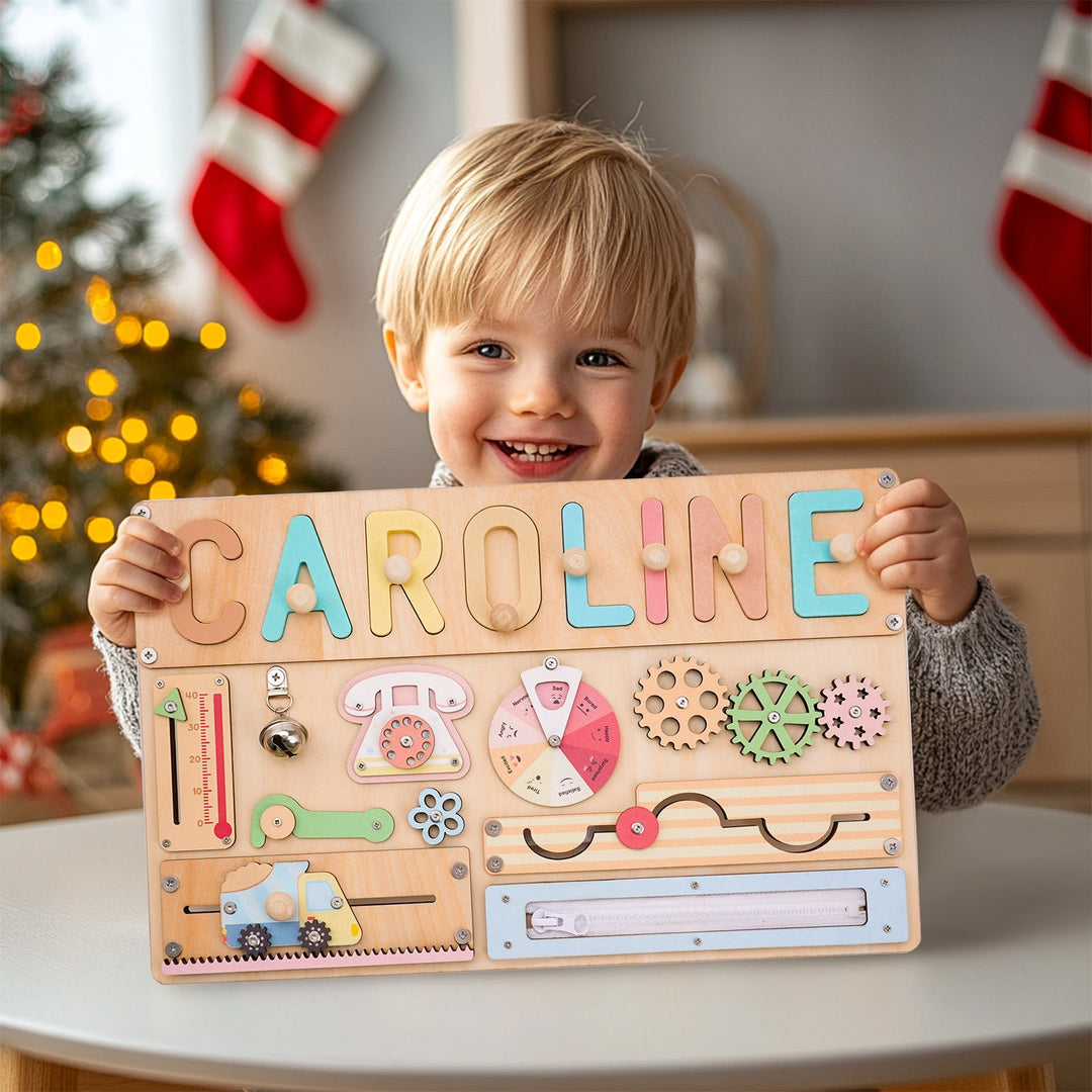 Personalised Montessori Busy Board for Kids