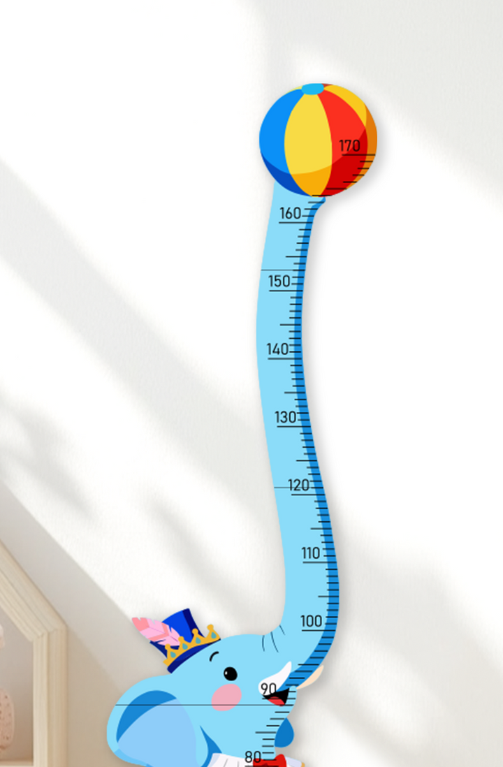 Personalised Wooden Circus Elephant Growth Chart for Kids