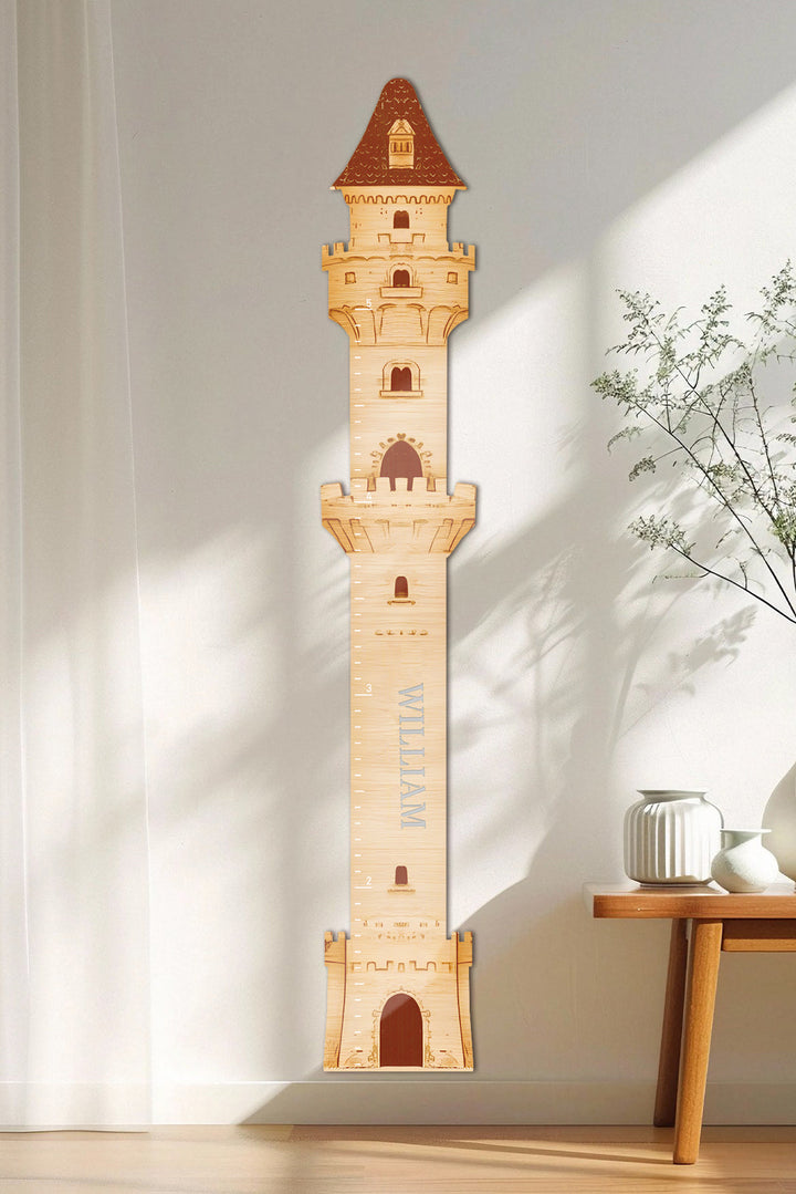 Personalized Wooden Castle Growth Chart Ruler