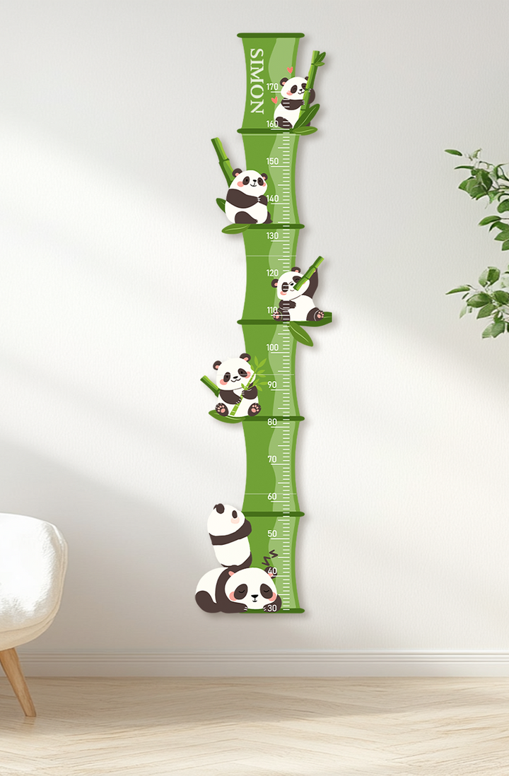 Personalised Wooden Panda Bamboo Growth Chart