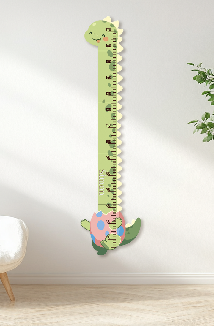 Personalised Wooden Cute Dinosaur Growth Chart for Kids
