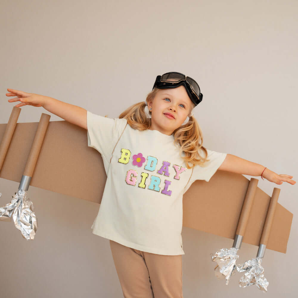 Personalised Birthday Patch T-shirt for Kids