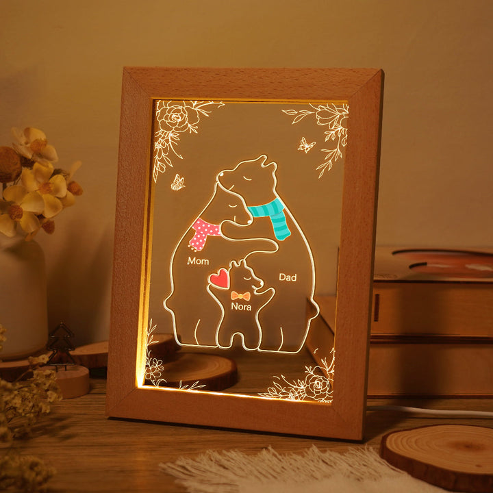 Personalized Bears Name Family Night Light