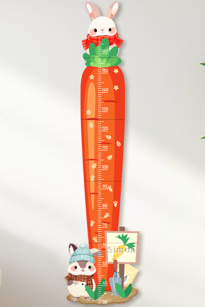 Personalised Carrot Bunny Wooden Growth Chart for Kids