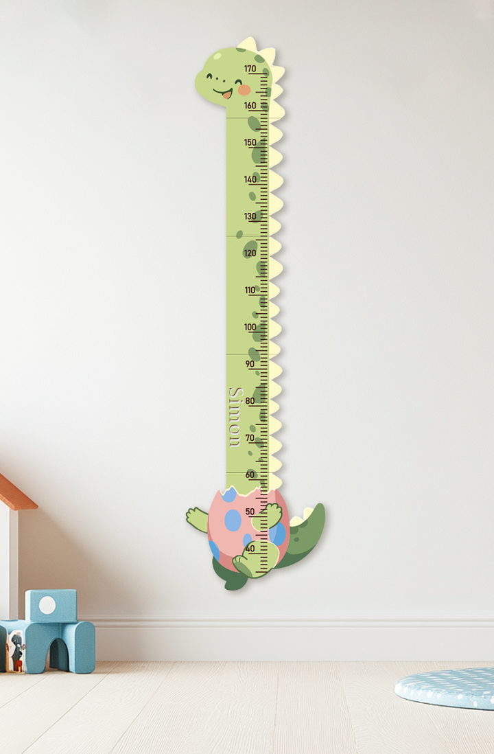 Personalised Wooden Cute Dinosaur Growth Chart for Kids
