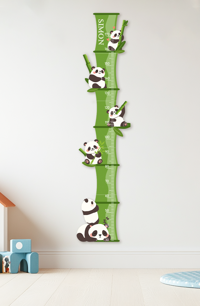 Personalised Wooden Panda Bamboo Growth Chart