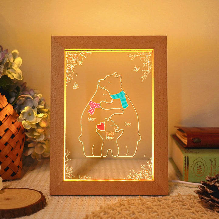 Personalized Bears Name Family Night Light