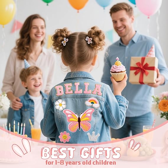 Personalised Kids Name Patch Jean Jacket
