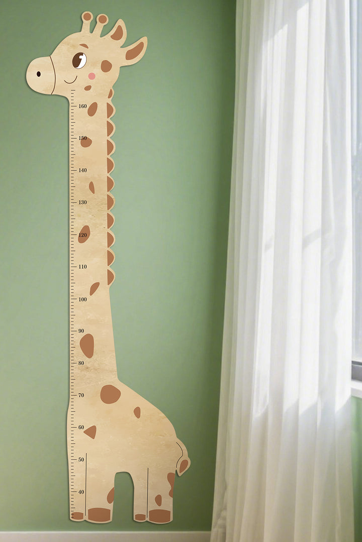 Personalised Wooden Giraffe Height Growth Chart for Kids