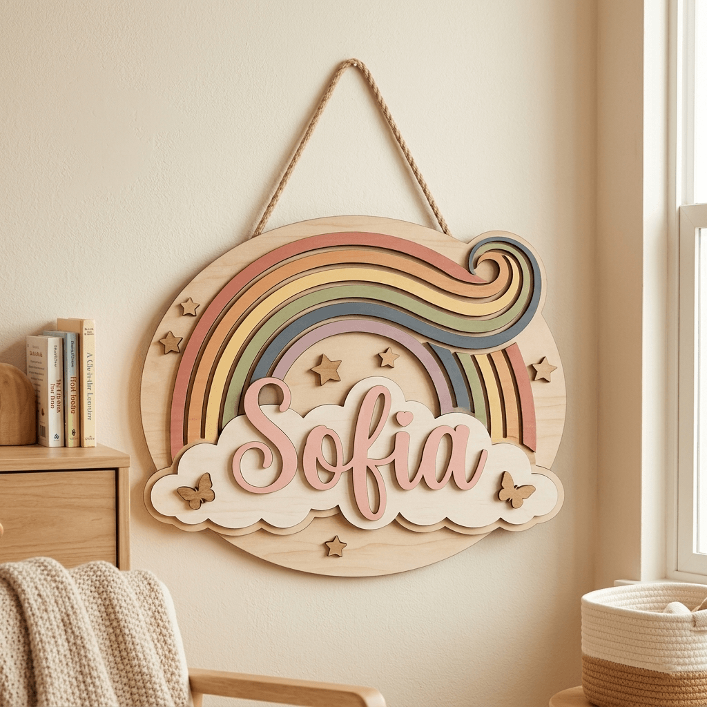 Personalised Kids Name Sign for Door & Wall