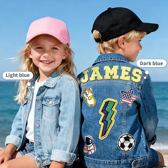 Personalised Kids Patch Jean Jacket For Kids Gift