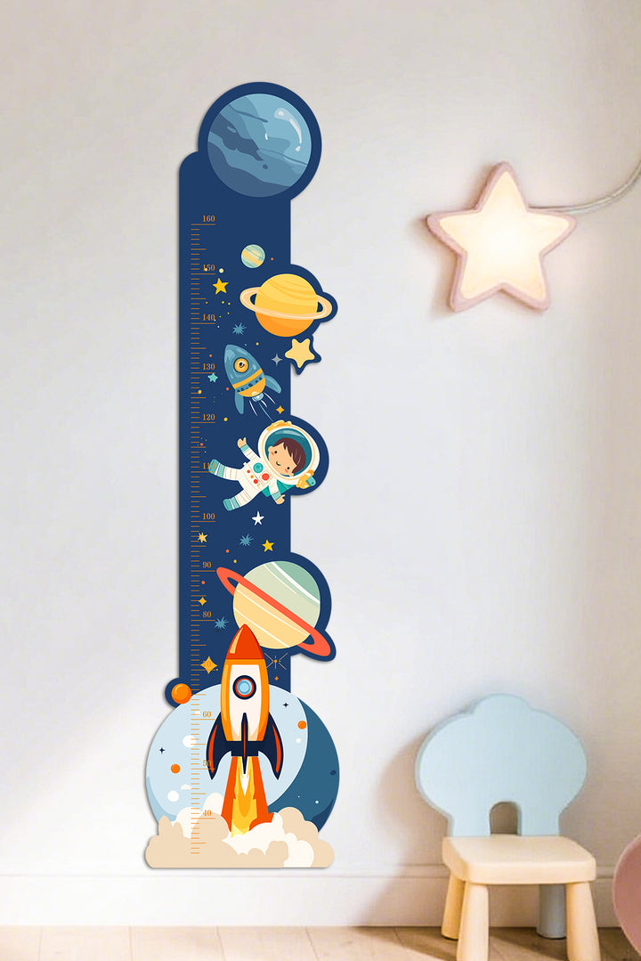 Personalised Wooden Space Height Growth Chart for Kids