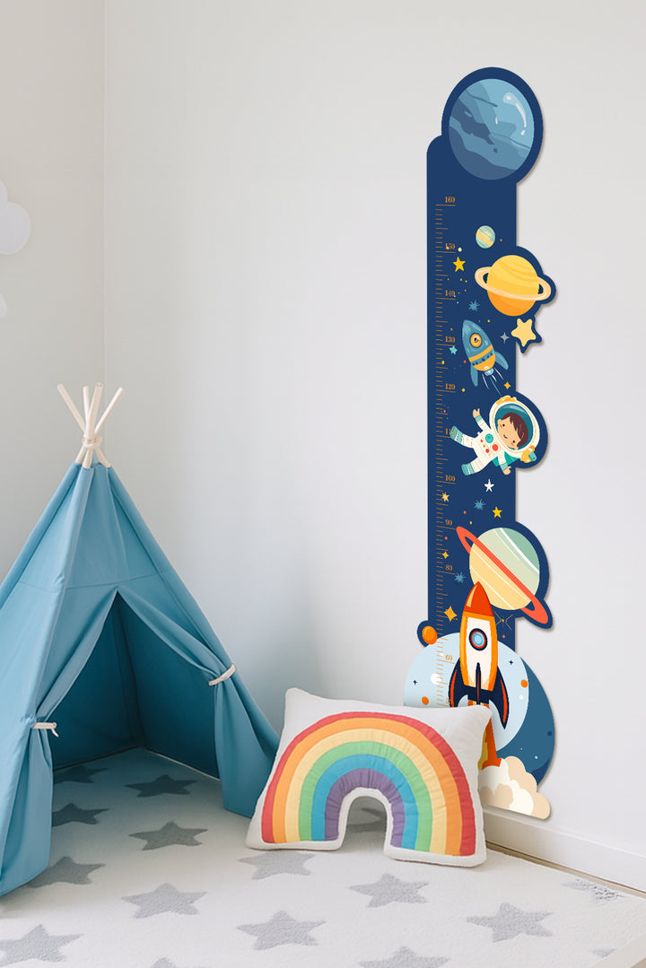 Personalised Wooden Space Height Growth Chart for Kids
