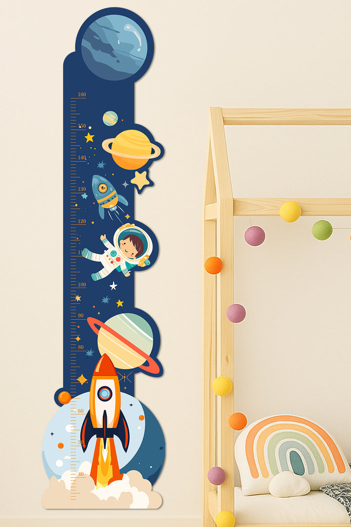 Personalised Wooden Space Height Growth Chart for Kids