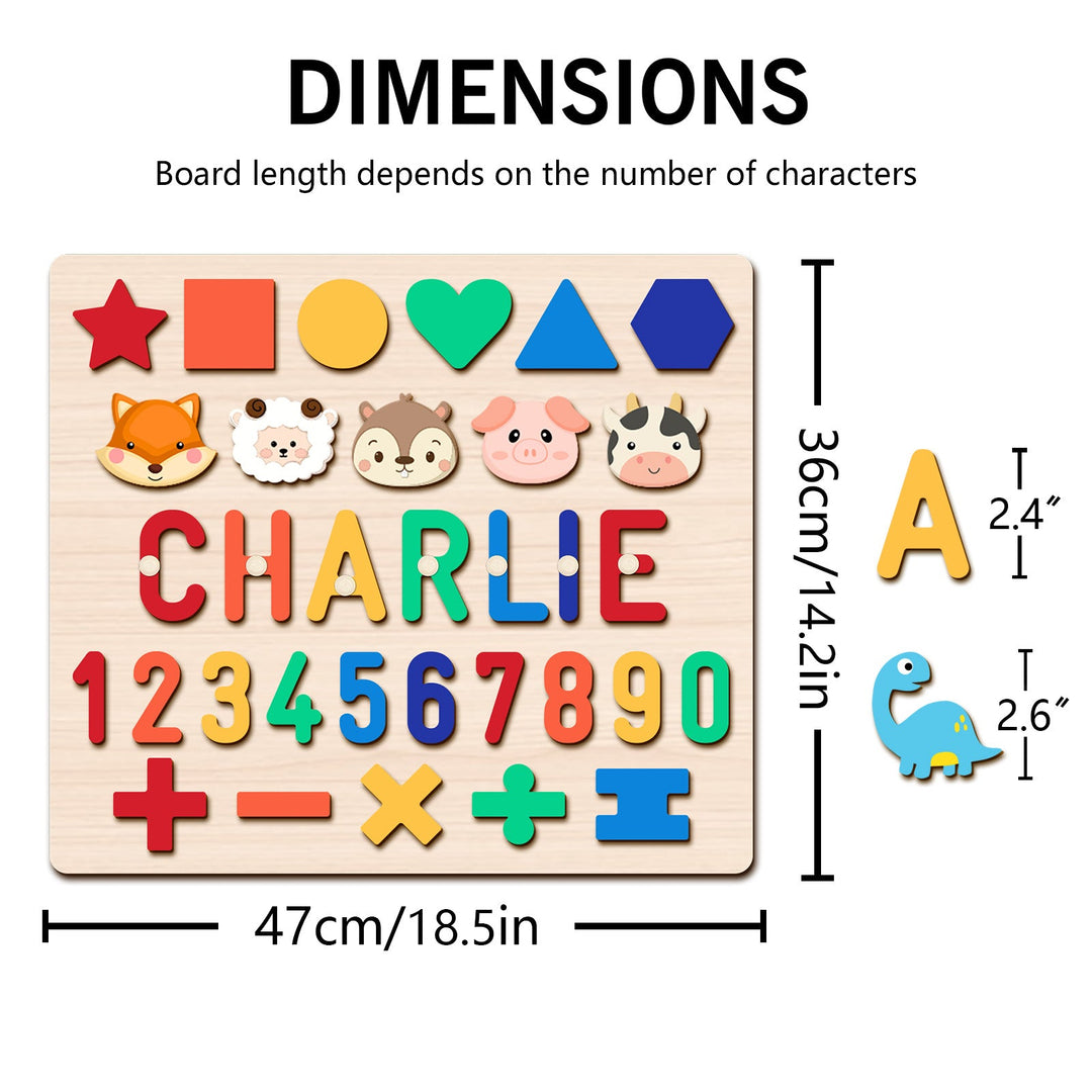 Personalised Educational Wooden Name Puzzle